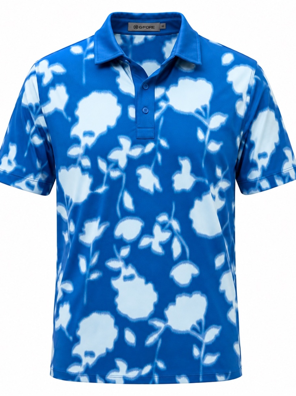 Men’s G/Fore Blue Floral Sport Golf Polo Shirt- Size M